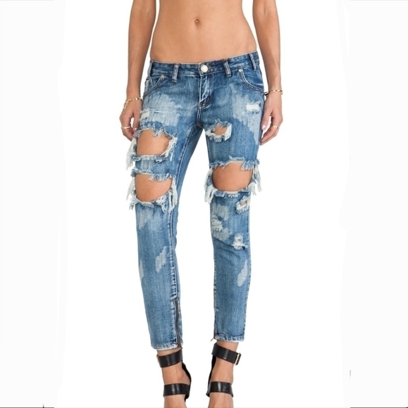 𝅺ONE Teaspoon Trashed Freebirds sz. 24 - Picture 1 of 9